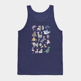 Cool Collection of Zombie Animals // Zombie Sloth Unicorn Tiger Lion T-Rex Tank Top